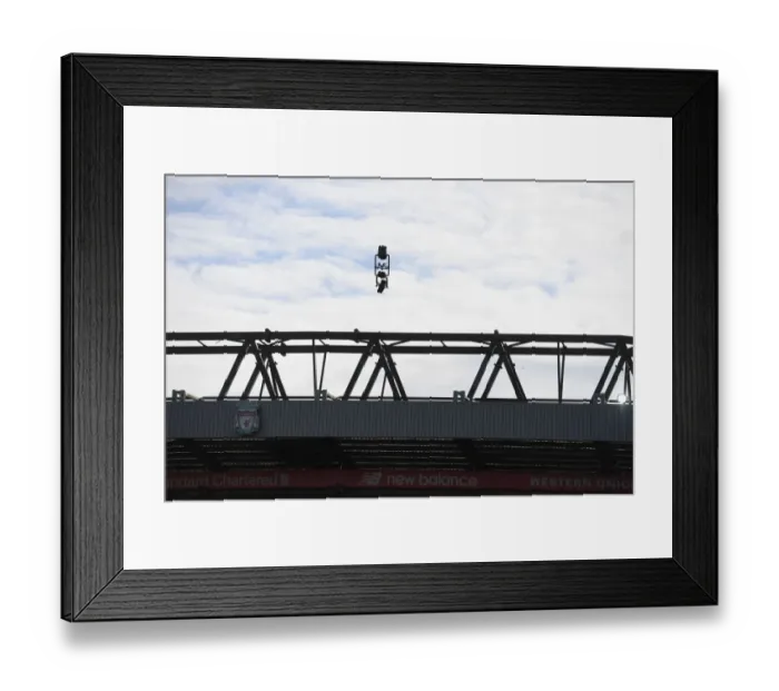 Framed Print : Overhead View: Liverpool vs. Arsenal - Premier League Clash at Anfield (2017-18)