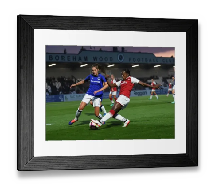 Framed Print : Arsenal Women vs. Everton Women: Danielle Carter Faces Off Against Georgia Brougham in Pre-Season Friendly Framed Print : Arsenal Women vs. Everton Women: Danielle Carter Faces Off Against Georgia Brougham in Pre-Season Friendly