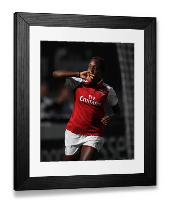Framed Print : Danielle Carter Scores Arsenal's Third Goal: Arsenal Women vs Everton Ladies