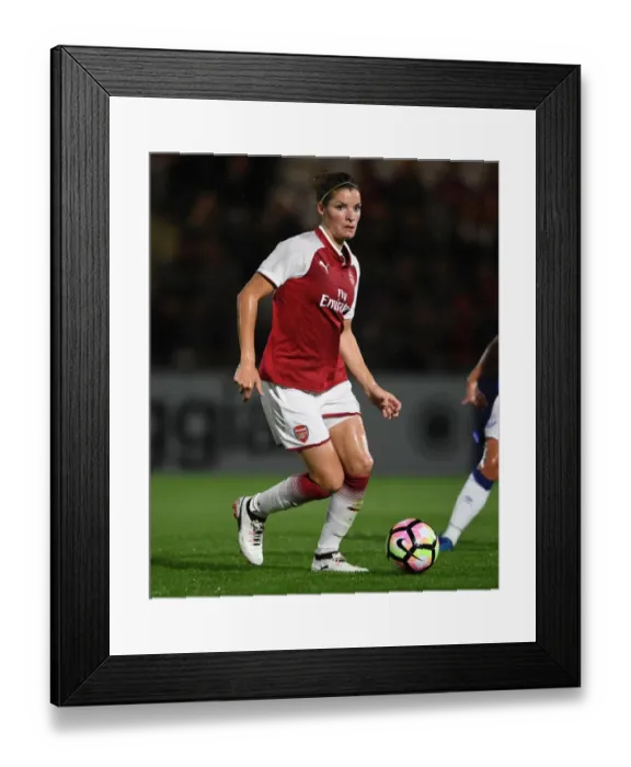 Framed Print : Dominique Janssen in Action: Arsenal Women vs Everton Ladies Pre-Season Match