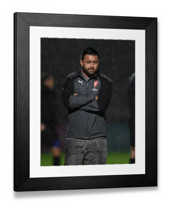 Framed Print : Pedro Martinez Losa Leads Arsenal Women Against Everton Ladies in Pre-Season Friendly