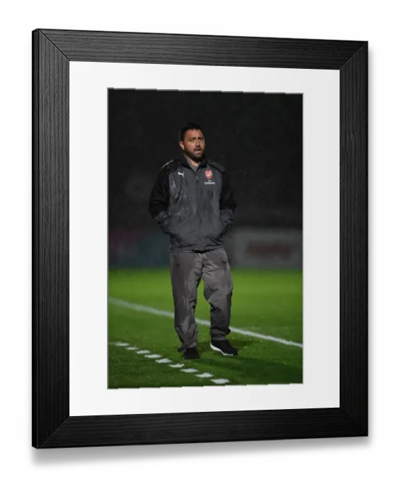 Framed Print : Pedro Martinez Losa Guides Arsenal Women Against Everton Ladies in Pre-Season Clash