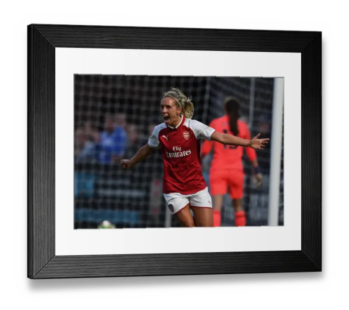 Framed Print : Jordan Nobbs Scores First Goal for Arsenal Ladies in Pre-Season Friendly Against Everton Ladies