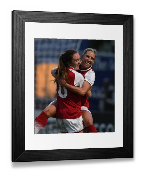 Framed Print : Arsenal Women: Nobbs and Evans Celebrate First Goal Against Everton Ladies (Pre-Season 2017-18) Framed Print : Arsenal Women: Nobbs and Evans Celebrate First Goal Against Everton Ladies (Pre-Season 2017-18)