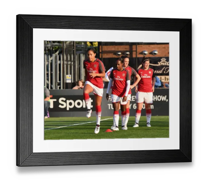 Framed Print : Alex Scott Gears Up: Arsenal Women's Star Readies for Pre-Season Showdown Against Everton Ladies