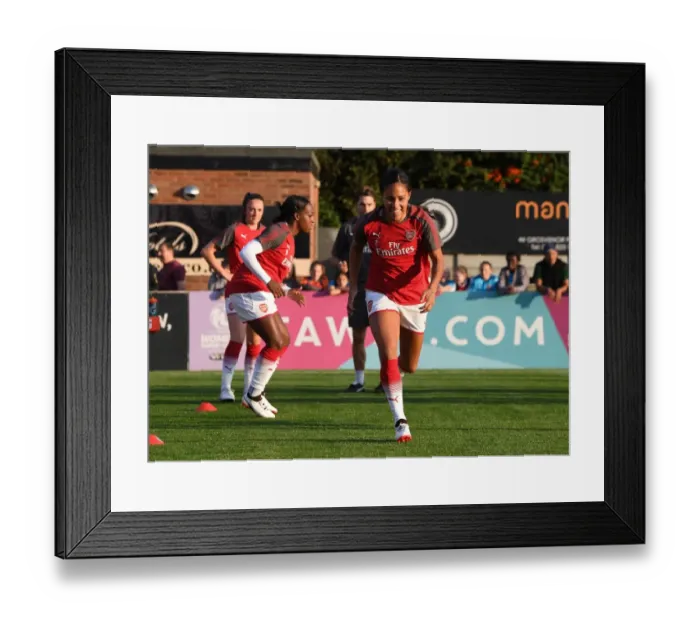 Framed Print : Alex Scott Gearing Up: Arsenal Ladies vs Everton Ladies Pre-Season Friendly