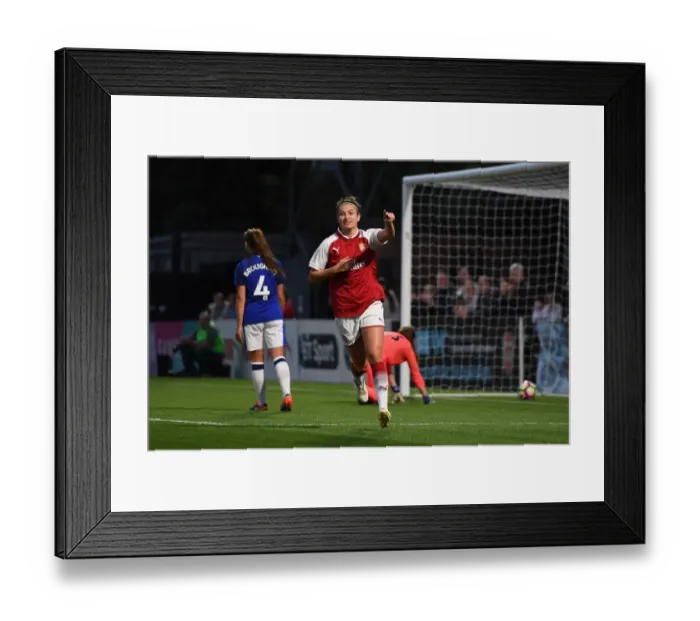 Framed Print : Jodie Taylor Scores Arsenal's Second Goal