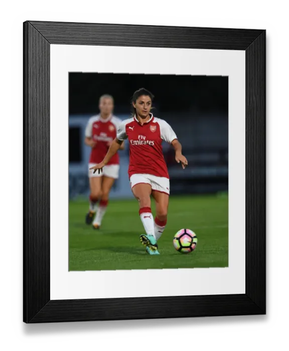 Framed Print : Arsenal's Danielle van de Donk in Action: Pre-Season Clash Against Everton Ladies