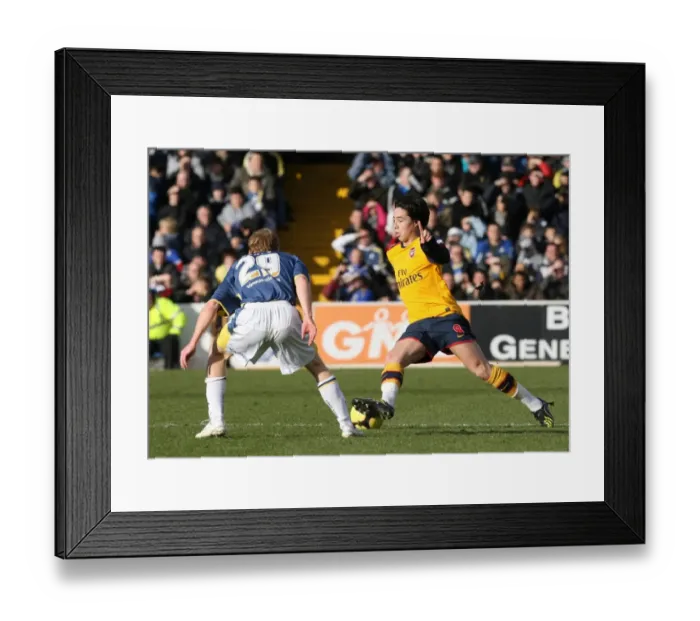 Framed Print : Samir Nasri (Arsenal) Chris Burke (Cardiff City) Framed Print : Samir Nasri (Arsenal) Chris Burke (Cardiff City)