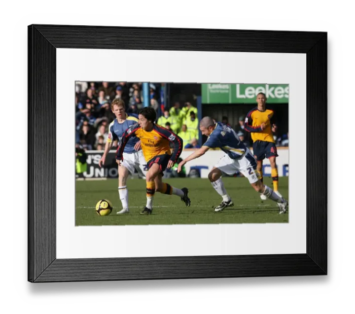 Framed Print : Samir Nasri (Arsenal) Kevin McNaughton (Cardiff City)