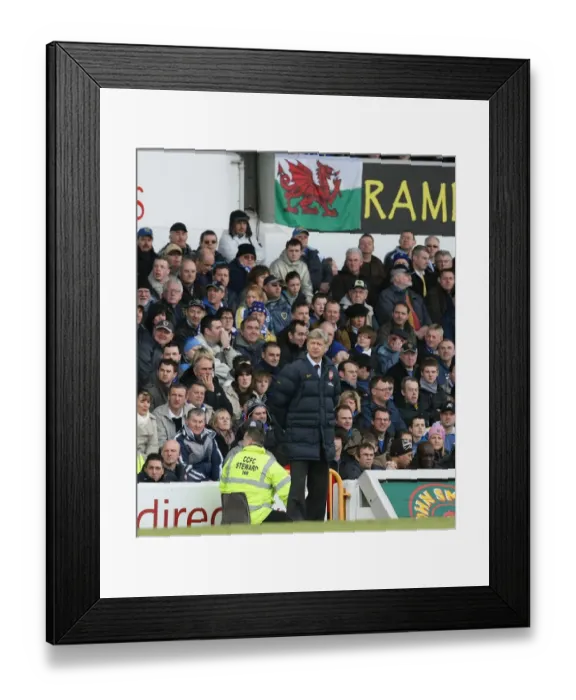 Framed Print : Arsene Wenger at Ninian Park: The FA Cup Stalemate with Cardiff City (0:0), January 2009
