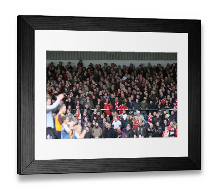 Framed Print : Arsenal fans standing on the terracing Framed Print : Arsenal fans standing on the terracing