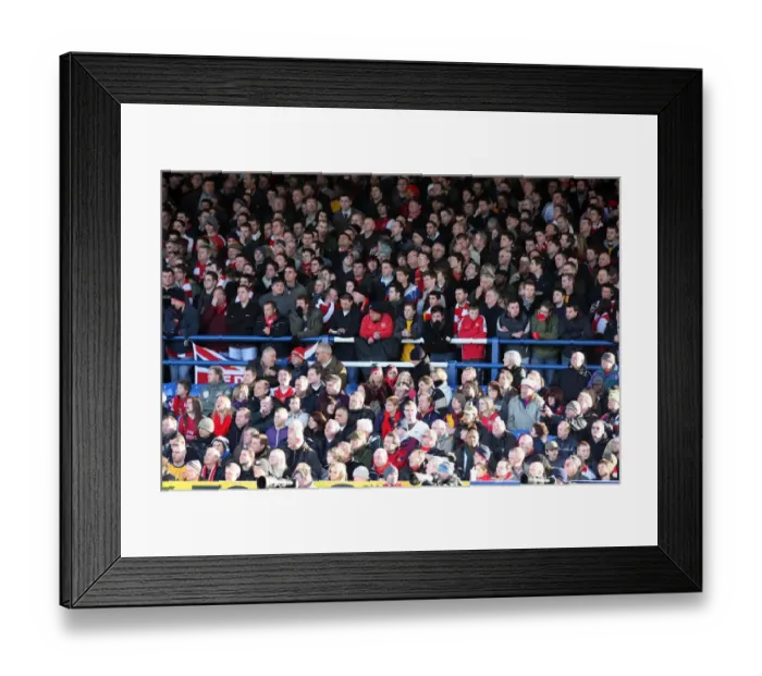 Framed Print : Arsenal fans standing on the terrace Framed Print : Arsenal fans standing on the terrace