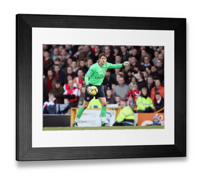 Framed Print : Lukasz Fabianski: The FA Cup Stalemate at Ninian Park with Cardiff City (Arsenal, 2009)