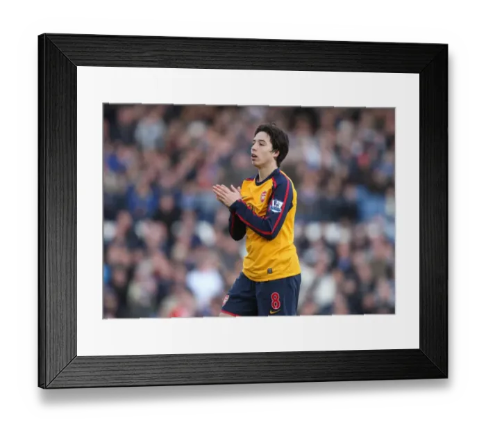Framed Print : Samir Nasri in Action: Arsenal vs. Cardiff City, FA Cup 4th Round, 2009 Framed Print : Samir Nasri in Action: Arsenal vs. Cardiff City, FA Cup 4th Round, 2009