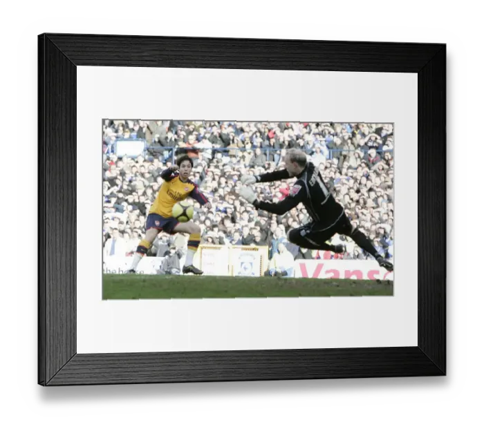 Framed Print : Samir Nasri (Arsenal) Peter Enckelman (Cardiff) Framed Print : Samir Nasri (Arsenal) Peter Enckelman (Cardiff)