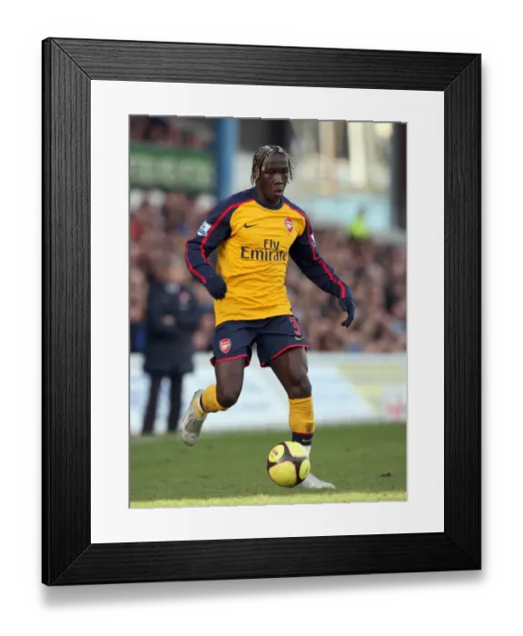 Framed Print : Bacary Sagna in Action: Arsenal's Defensive Wall vs. Cardiff City, FA Cup 4th Round, 2009