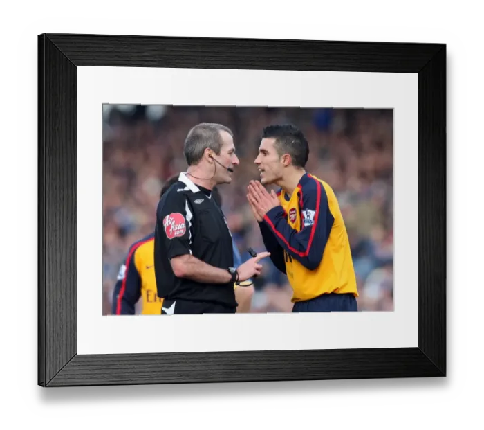 Framed Print : Van Persie vs. Atkinson: FA Cup Showdown at Ninian Park Framed Print : Van Persie vs. Atkinson: FA Cup Showdown at Ninian Park