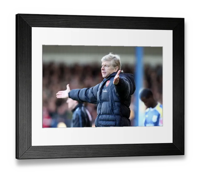 Framed Print : Arsene Wenger at Ninian Park: A 0-0 FA Cup Draw with Cardiff City (January 2009)