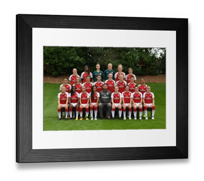 Framed Print : Back row (L-R) Beth Mead, Vyan Sampson, Sari van Veenendaal, Anna Moorhouse, Josephine