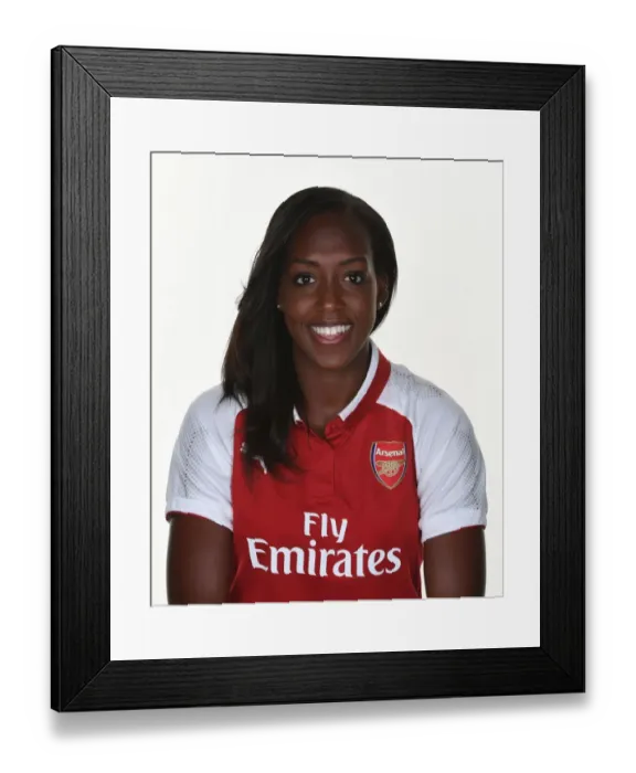 Framed Print : Danielle Carter at Arsenal Women's Team Photocall (2017) Framed Print : Danielle Carter at Arsenal Women's Team Photocall (2017)