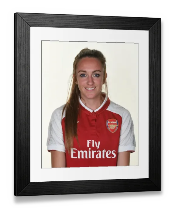 Framed Print : Arsenal Women's Star, Lisa Evans, at 2017 Team Photocall Framed Print : Arsenal Women's Star, Lisa Evans, at 2017 Team Photocall