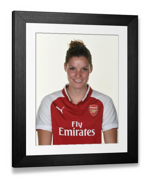 Framed Print : Dominique Janssen of Arsenal Women at 2017 Photocall Framed Print : Dominique Janssen of Arsenal Women at 2017 Photocall