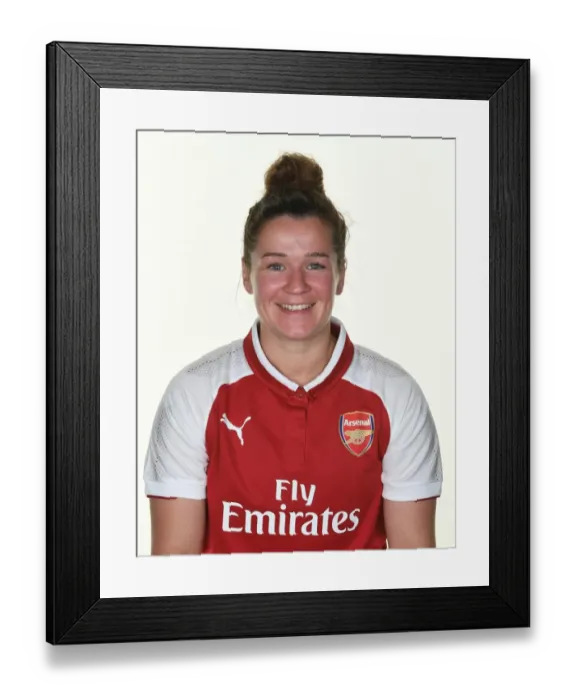 Framed Print : Arsenal Women's Team: Emma Mitchell at 2017 Photocall