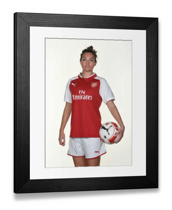 Framed Print : Arsenal Women's Star, Jodie Taylor, at 2017 Team Photocall
