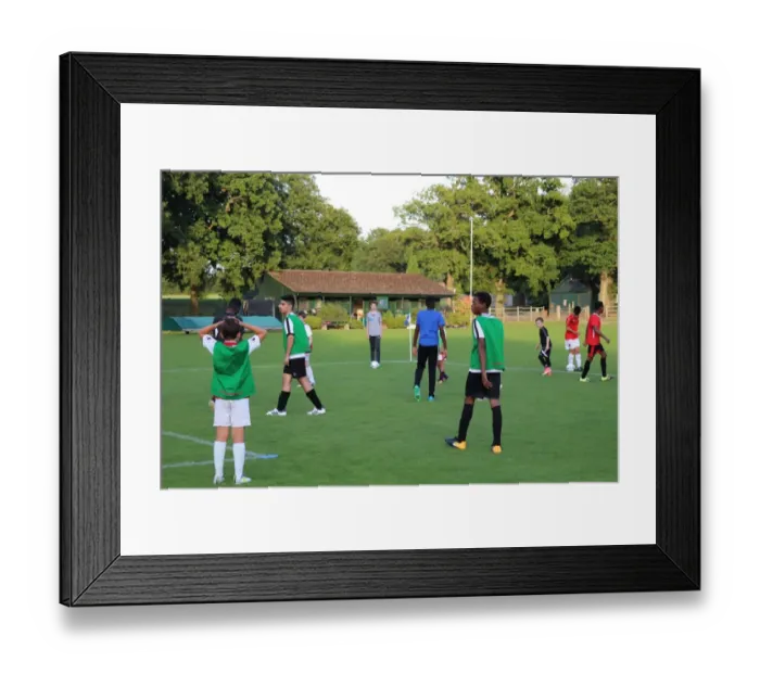 Framed Print : Arsenal Soccer School 2017: Train at Arsenal Football Club