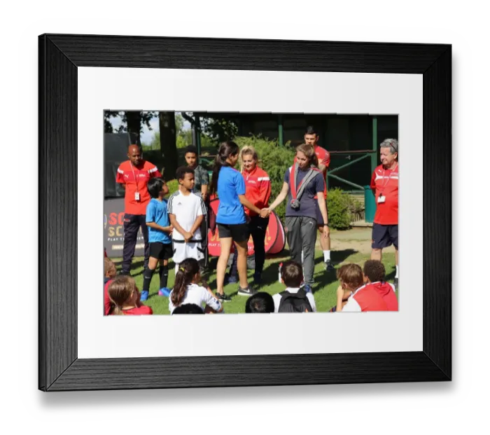 Framed Print : Arsenal Soccer School 2017: Train at Arsenal Football Club