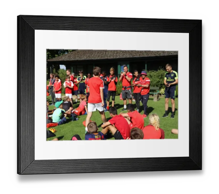 Framed Print : Arsenal Soccer School 2017: Train at Arsenal Football Club's Residential Camp