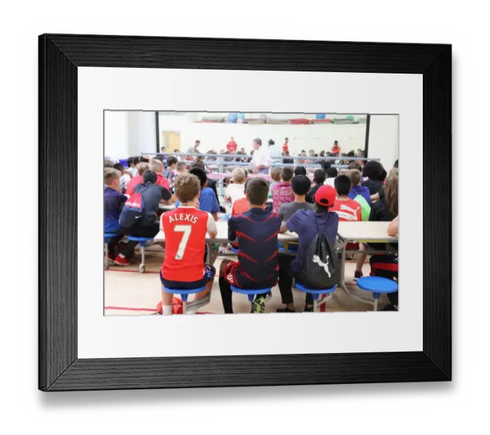 Framed Print : Arsenal Soccer School 2017: Train at Arsenal Football Club's Residential Camp