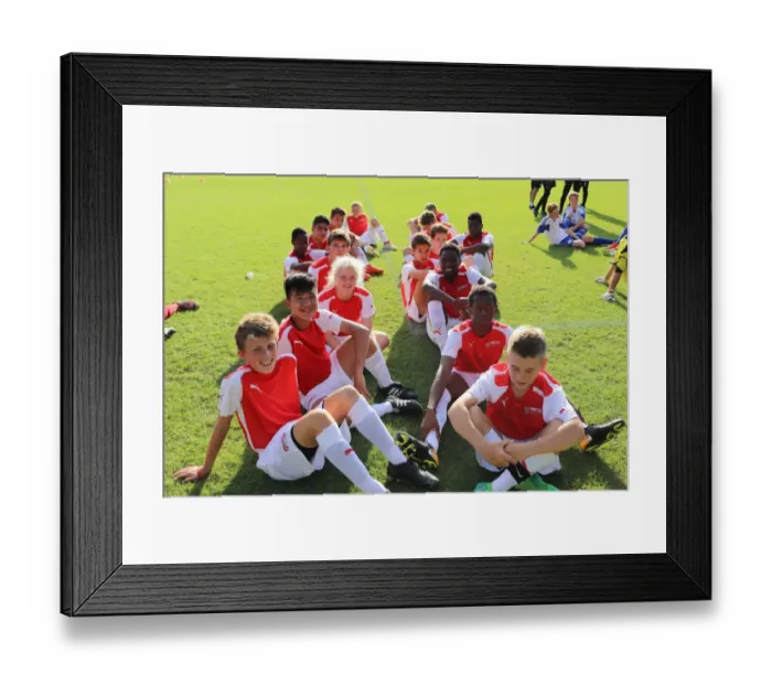Framed Print : Arsenal FC Prints Soccer Schools: Arsenal Soccer School Residential Camp 2017