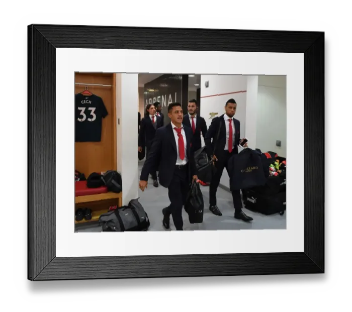 Framed Print : Arsenal Duo: Sanchez and Coquelin in the Changing Room before Arsenal vs AFC Bournemouth (2017-18) Framed Print : Arsenal Duo: Sanchez and Coquelin in the Changing Room before Arsenal vs AFC Bournemouth (2017-18)