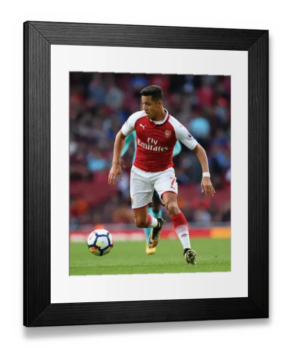 Framed Print : Alexis Sanchez: Arsenal Star in Action against AFC Bournemouth, Premier League 2017-18