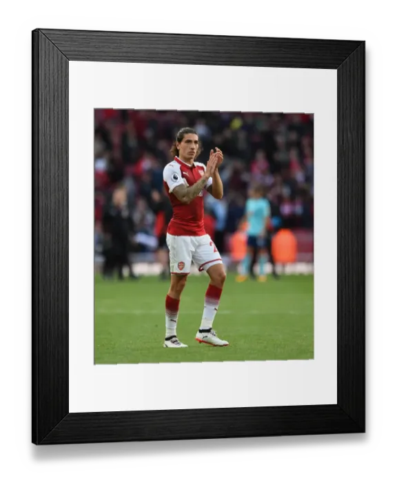 Framed Print : Hector Bellerin Celebrates with Arsenal Fans after Arsenal v AFC Bournemouth Match, 2017-18 Framed Print : Hector Bellerin Celebrates with Arsenal Fans after Arsenal v AFC Bournemouth Match, 2017-18