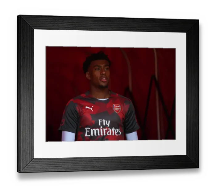 Framed Print : Alex Iwobi (Arsenal). Arsenal 3: 0 AFC Bournemouth. Premier League. Emirates Stadium