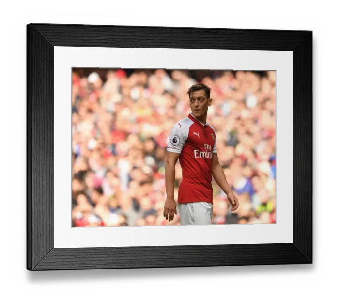 Framed Print : Mesut Ozil: In Action for Arsenal vs AFC Bournemouth, Premier League 2017-18