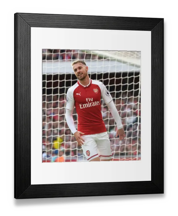 Framed Print : Aaron Ramsey in Action: Arsenal vs AFC Bournemouth, Premier League 2017-18