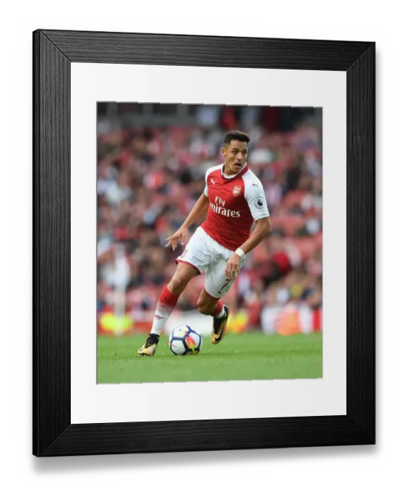 Framed Print : Alexis Sanchez in Action: Arsenal vs AFC Bournemouth, Premier League 2017-18