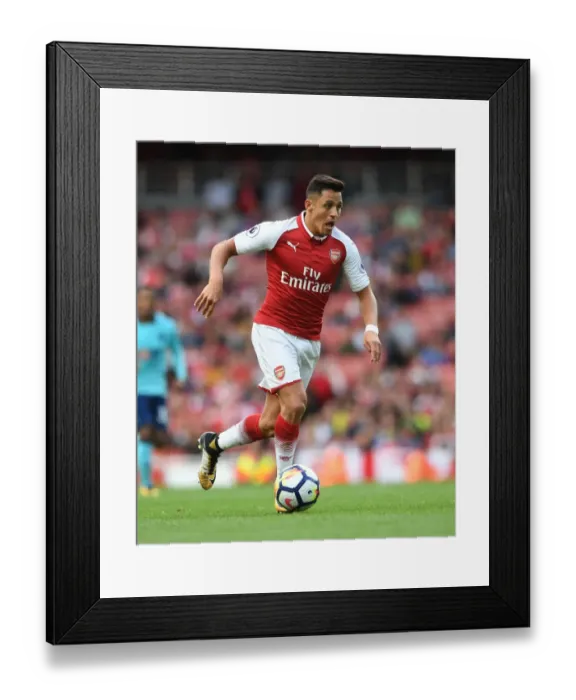 Framed Print : Alexis Sanchez in Action: Arsenal vs AFC Bournemouth, Premier League 2017-18