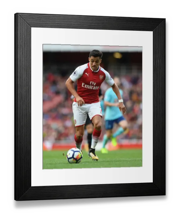 Framed Print : Alexis Sanchez in Action: Arsenal vs AFC Bournemouth, Premier League 2017-18
