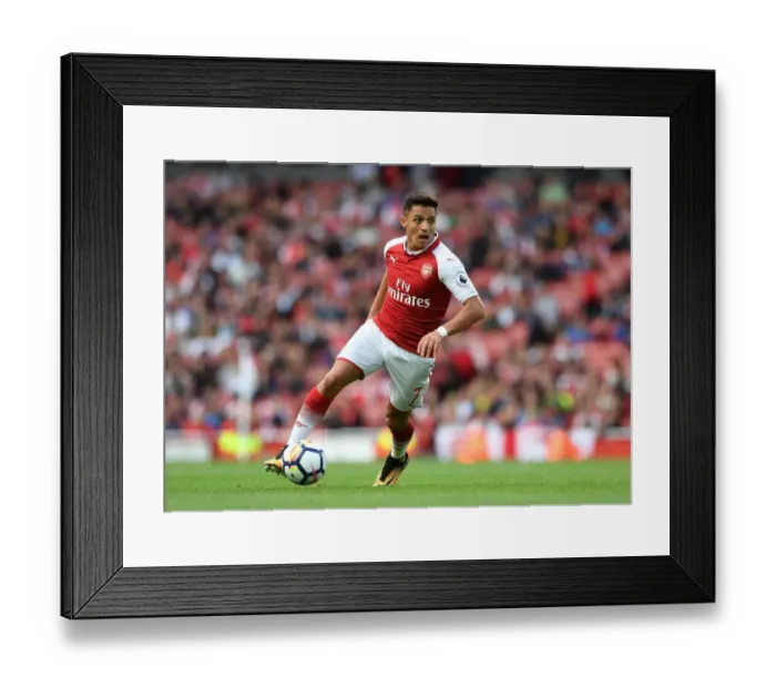 Framed Print : Alexis Sanchez in Action: Arsenal vs AFC Bournemouth, Premier League 2017-18