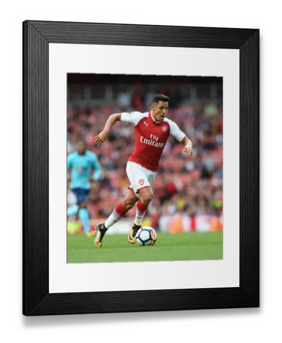 Framed Print : Alexis Sanchez: In Action Against AFC Bournemouth, Premier League 2017-18