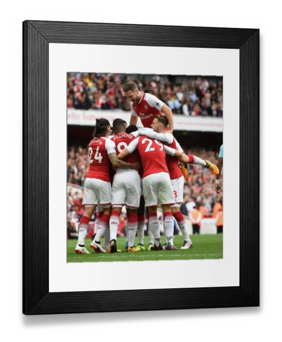 Framed Print : Celebrating a Goal: Welbeck and Mustafi, Arsenal vs AFC Bournemouth, 2017-18 Framed Print : Celebrating a Goal: Welbeck and Mustafi, Arsenal vs AFC Bournemouth, 2017-18