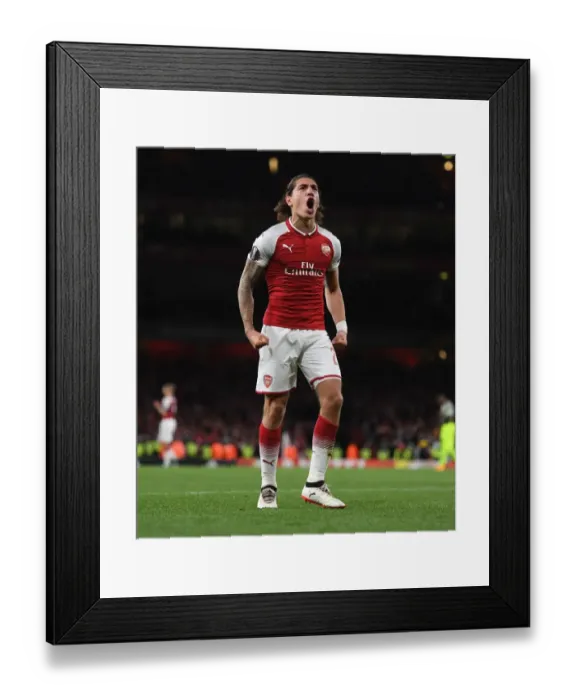 Framed Print : Hector Bellerin Scores the Decisive Goal: Arsenal's Europa League Victory over 1. FC Koeln (2017)