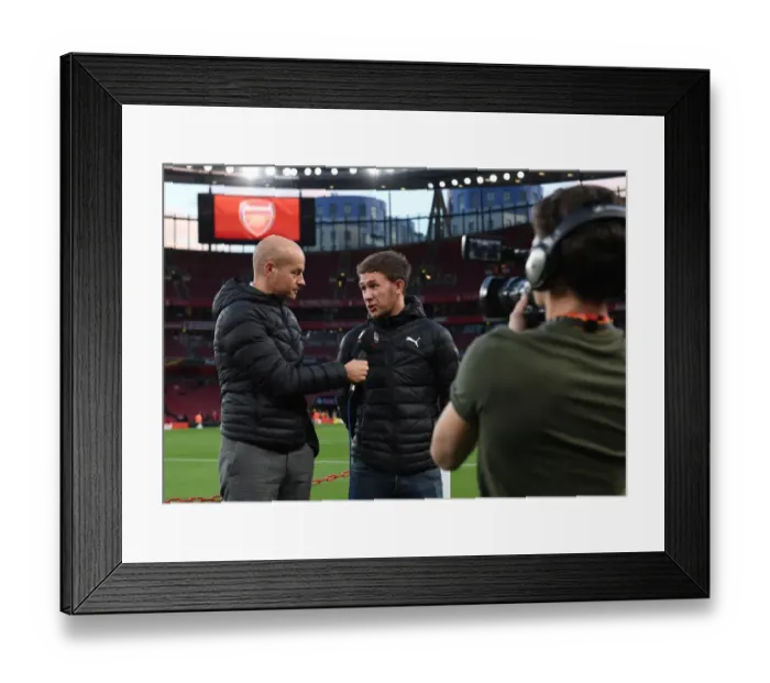 Framed Print : Arsenal Triumphs Over FC Cologne 3-1 in Europa League: Chris Harris and Nik Brumsack Celebrate at Emirates Stadium Framed Print : Arsenal Triumphs Over FC Cologne 3-1 in Europa League: Chris Harris and Nik Brumsack Celebrate at Emirates Stadium