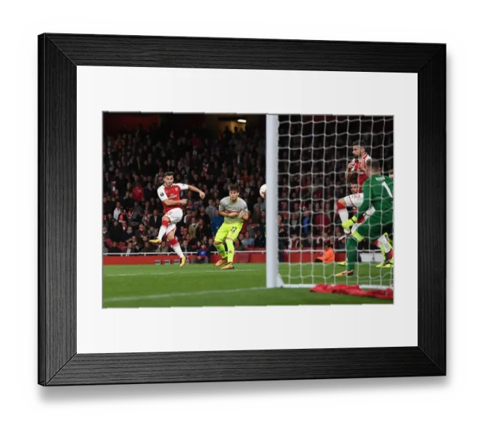 Framed Print : Sead Kolasinac Scores First Arsenal Goal: Arsenal FC vs. 1. FC Koeln, Europa League 2017