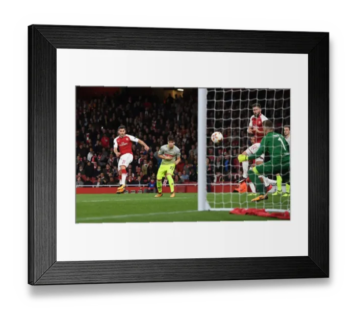 Framed Print : Sead Kolasinac Scores First Arsenal Goal (2017-18): Arsenal FC vs. 1. FC Koeln (UEFA Europa League)